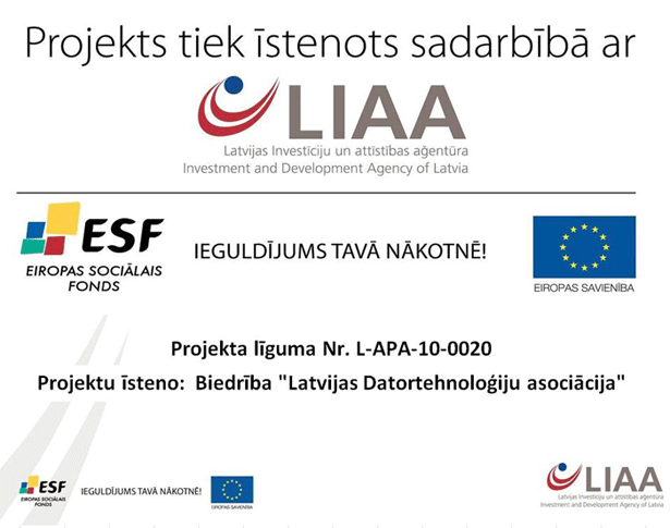 Atbalsta programmas vizuālis — E-pārvaldes sistēmu lietošana uzņēmuma darba organizācijā