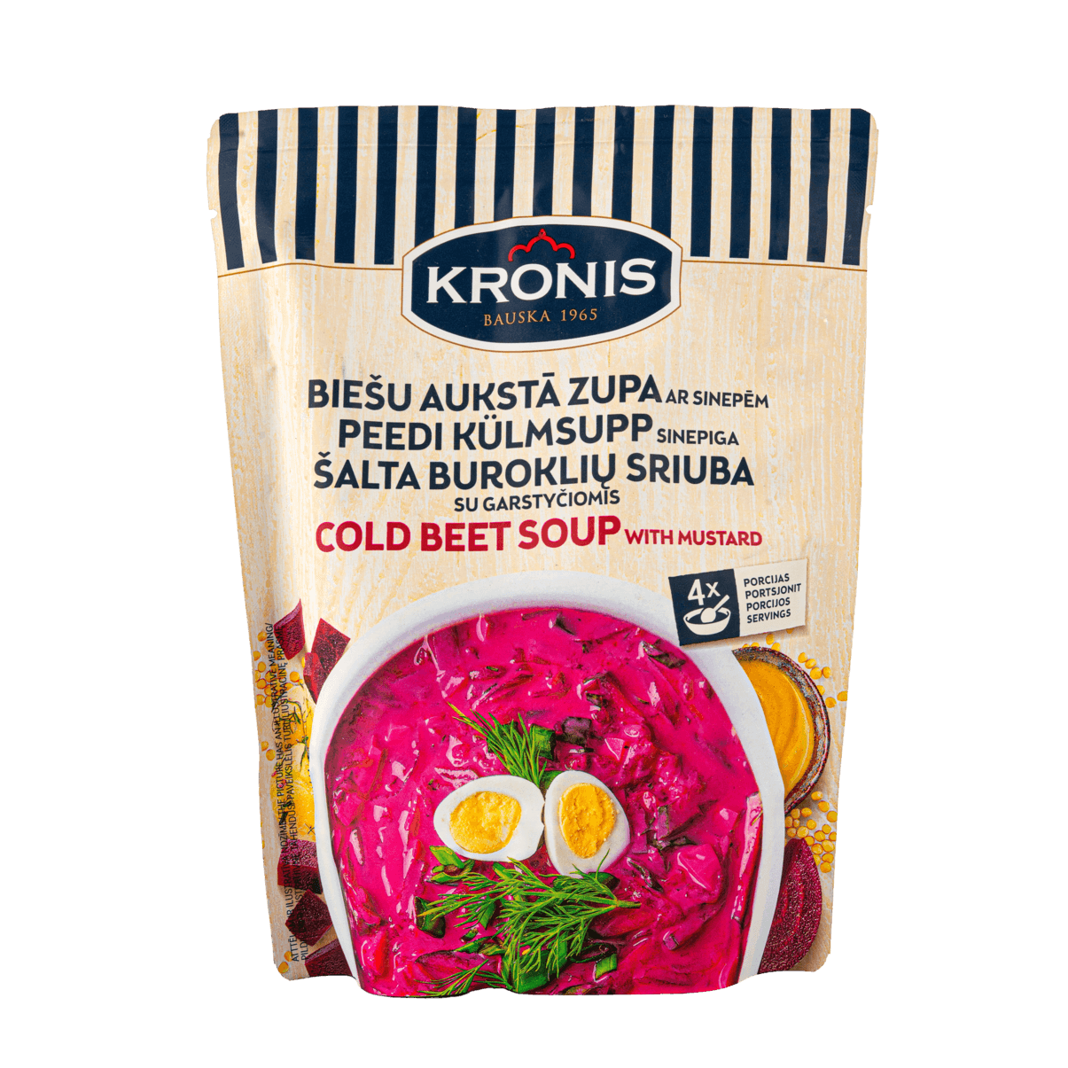 Biešu aukstā zupa ar sinepēm